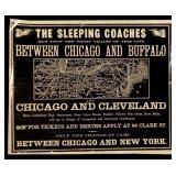 THE SLEEPING COACHES RAILROAD ADVERTISING LEAFLET