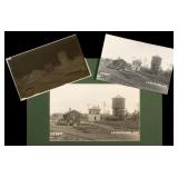 LAKEVILLE, IN. RR DEPOT GLASS NEGATIVE AND RPPC LAKEVILLE, IN. RR DEPOT GLASS NEGATIVE AND RPPC