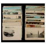 LOT OF 50 RAILROAD THEME POSTCARDS INCLUDING RPPC