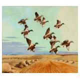 UNSIGNED OIL OF MALLARDS, MANNER OF RICHARD BISHOP UNSIGNED OIL OF MALLARDS, MANNER OF RICHARD BISHOP