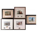 SIGNED WATERFOWL STAMP PRINTS W/ PAINTED REMARQUE SIGNED WATERFOWL STAMP PRINTS W/ PAINTED REMARQUE