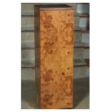 A LATE 20TH C. CUSTOM CABINET WITH BURL VENEERS