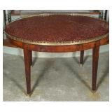 AN EARLY 19TH C. FRENCH MARBLE TOP CENTER TABLE