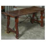 A 17TH C. ITALIAN SINGLE PLANK FARM TABLE TOP