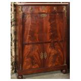 A 19TH C. FRENCH FIRST EMPIRE SECRETAIRE ABATTANT