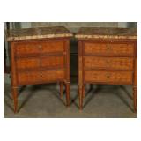 PAIR NICE FRENCH KINGSWOOD BEDSIDE STANDS C. 1900