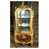 VOLUPTUOUS VERNIS MARTIN VITRINE W CARVED LADIES