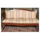 AN ITALIAN 18TH C. FRUITWOOD LONG SOFA
