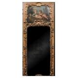 A GOOD 18TH C. FRENCH ROCOCO TRUMEAU MIRROR