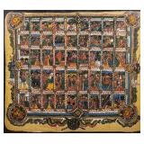 AN ETHIOPIAN FOLK ART PAINTED CLOTH ALLEGORY