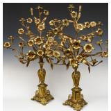 PAIR 19TH C. FRENCH GILT BRONZE ECCLESIASTICAL