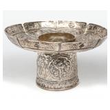A 19TH C. BUDDHIST REPOUSSE BUTTER LAMP