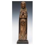 A 17TH/18TH C. CONTINENTAL FIGURE OF THE MADONNA