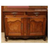 A LOUIS XV PERIOD FRUITWOOD SIDE CABINET