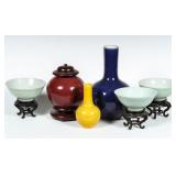 A COLLECTION OF CHINESE MONOCHROME PORCELAIN