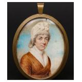 AN EARLY 19TH C. ENGLISH SCHOOL MINIATURE PORTRAIT