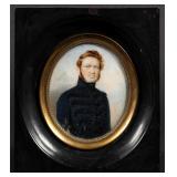 A 19TH C. FRENCH SCHOOL MINIATURE PORTRAIT OF