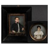 NICE 19C. MINIATURE PORTRAITS INCL. FRENCH SCHOOL