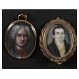 LOCKETS WITH 18TH & 19TH C. MINIATURE PORTRAITS