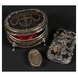 THREE 19TH C. BRITISH STERLING SILVER CONTAINERS
