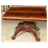 A FINE LOUIS PHILIPPE TABLE W/ FLAME MAHOGANY TOP