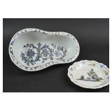 TWO 18TH C. DELFT TYPE TIN GLAZED CERAMIC OBJECTS