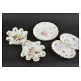 HEREND AND MEISSEN PORCELAIN SERVING PIECES