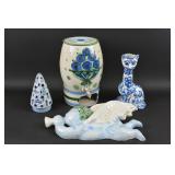 M.A. HADLEY STONEWARE CAT, WATER COOLER, GABRIEL