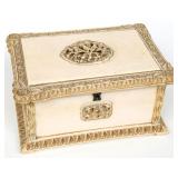 EXCEPTIONAL 19TH C. FRENCH DIEPPE CARVED IVORY BOX
