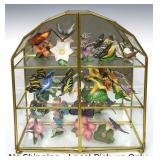PORCELAIN BUTTERFLIES & CASE - LOCAL BIDDERS ONLY
