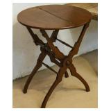VERY UNUSUAL 1860s VICTORIAN WALNUT FOLDING TABLE