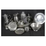 A COLLECTION OF ANTIQUE AND MODERN PEWTER