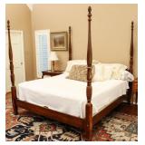 FINE QUALITY CARVED HARDWOOD KING SIZE FOUR POSTER