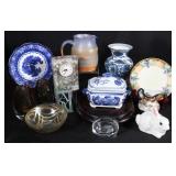 FLOW BLUE, STONEWARE AND OTHER ITEMS