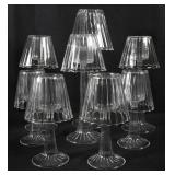 A GROUP OF ONE-PIECE BLOWN GLASS VOTIVE STANDS