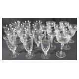 TWENTY PIECES OF HAND CUT CRYSTAL STEMWARE