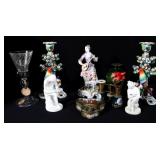 A COLLECTION OF ANTIQUE ITEMS WITH DAMAGE