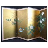 A HAND PAINTED CHINESE SCREEN