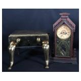 ANTIQUE BRASS FIREPLACE TRIVET AND ANTIQUE PARLOR