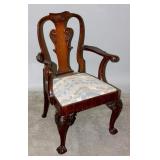 AN ENGLISH MAHOGANY ARM CHAIR