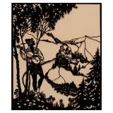 LOTTE GUTZLAFF (1892- ) SIGNED SILHOUETTE