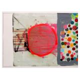 CHRIS DAVIS ACRYLIC AND SILKSCREEN ABSTRACTION
