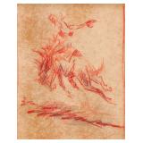 FRED HARMON (1902-1982) COLORED PENCIL SKETCH