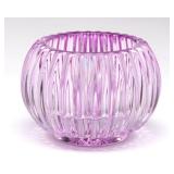 A WATERFORD LEAD CRYSTAL CONFETTI PURPLE VOTIVE