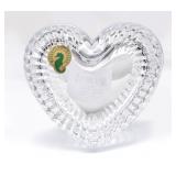 A WATERFORD CRYSTAL LOVE HEART TRAY COVERED BOX