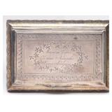 AN ANTIQUE CONTINENTAL STERLING SILVER PATCH BOX