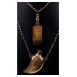 TWO ANTIQUE PERFUME PENDANTS