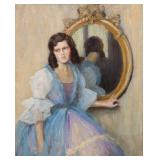 EMMA SIBONI (1877-1968) OIL ON CANVAS PORTRAIT