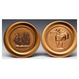 TWO PLAQUES AFTER FREDERIC REMINGTON