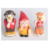 THREE 20TH C. AMERICAN VINYL ADVERTISING FIGURES